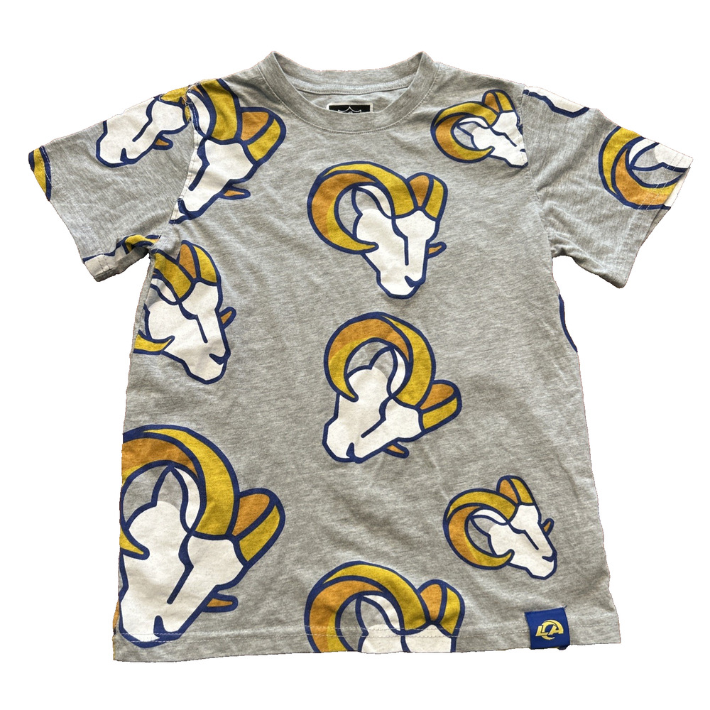 NFL Team Apparel Los Angeles LA Rams Youth Tee‎ Shirt Size Medium 10-12 (2)